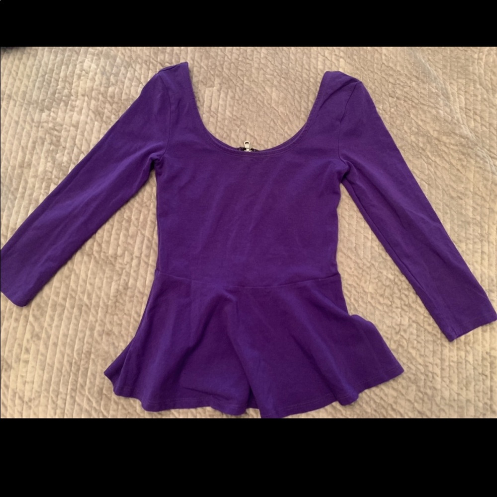 Purple peplum top from Express